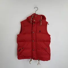 R00293 POLO Ralph Lauren フード付きダウンベスト レッド