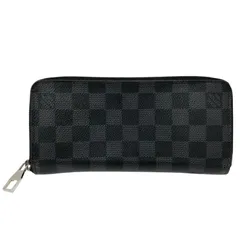 ルイ・ヴィトン LOUIS VUITTON ジッピーウォレット ・ヴェルティカル N63095 ブラック SV金具 ダミエ・グラフィットキャンバス メンズ 長財布