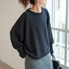 Spick & Span (スピックアンドスパン) 24080200560040 バルキーヤーン ドルマンロングリブニット レディース ブラック FREE