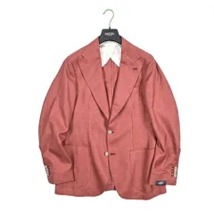 BARBA バルバ / JACKET PL テーラードジャケット 2Bシングル ヴァージンウール シルク リネン レッド イタリア製 434216のサムネイル