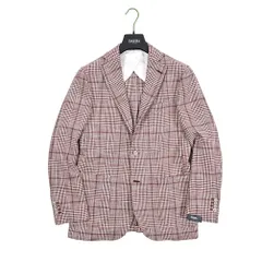 BARBA バルバ / JACKET JIMMY テーラードジャケット 段返り3Bシングル Loro Piana ロロピアーナ SOFTIME ヴァージンウール コットン グレンチェック レッド イタリア製 434221のサムネイル
