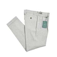 BERWICH ベルウィッチ / RETRO ストレッチコットン ワンタックフランネルパンツ ライトグレー 433725