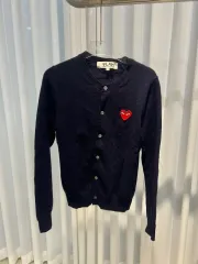 (S) コム・デ・ギャルソン レディース ウール カーディガン ネイビー