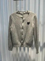 (L)コム・デ・ギャルソン ウール カーディガン グレー レディース