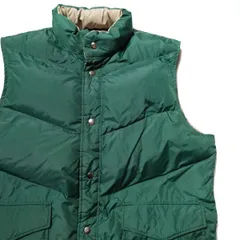70's 80's SWELLWEAR リバーシブル ナイロン ダウンベスト (XL) 緑×タン系 ダウン×フェザー70年代 旧タグ オールド アメリカ古着 USED ビンテージ ヴィンテージ