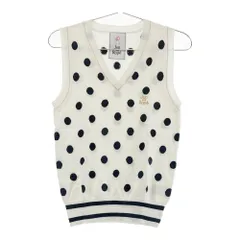 サイズ：M JUN&ROPE ジュン アンド ロペ  ニットベスト ドット柄 ホワイト系 [240101595118] ゴルフウェア レディース ストスト