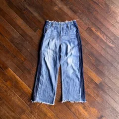 OPAQUE.CLIP 00s Cut-Off Side Line Denim Pant China Made Cotton M