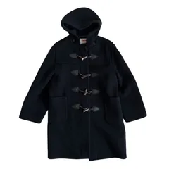 ZK34 MacGREGOR マクレガー ダッフルコート ネイビー 日本製 ウール90% 牛革トグル フード付き メンズ Mサイズ