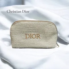 ディオール ロゴ刺繍 キャンバス　ポーチ 上品 人気