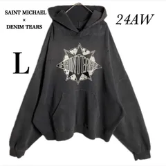 【 24AW 】セントマイケル × デニムティアーズ ダメージ 加工 パーカー SAINT MICHAEL × DENIM TEARS ウォッシュ加工 ダメージロゴ ⭐︎2025年12月26日OPEN⭐︎※お気軽にお問い合わせ下さいませ^ ^
