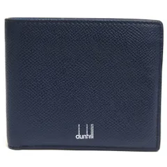 ダンヒル／Dunhill 財布 ウォレット メンズ 男性 男性用レザー 革 本革 ネイビー 紺  DU18F2300CA410R CADOGAN 8CC Billford Wallet カドガン ビルフォールド 小銭入れなし 札入れ 二つ折り