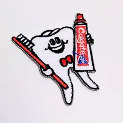 送料無料！ ★刺繍アイロンワッペン★【 Colgate ( コルゲート ) 】【L】〚アメリカン雑貨 アメトイ〛