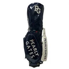 PEARLY GATES パーリーゲイツ 5分割 カート型 キャディバッグ 053-2980003 ネイビー×ホワイト ゴルフバッグ 【中古】 22512K421