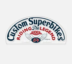 ステッカー アメリカン おしゃれ 車 バイク かっこいい ホットロッド カスタム レーシング カーステッカー レトロ CALIFORNIA RACING BADGES CUSTOM SUPERBIKES