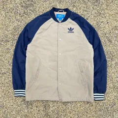 アディダス(ADIDAS) ベージュ バイカラー コーチジャケット