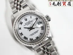 ロレックス ROLEX オイスターパーペチュアル デイト 79240 ホワイトローマン K番 ステンレス SS 自動巻き レディース【中古】時計