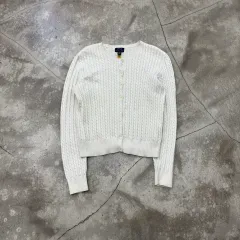 POLO RALPH LAUREN ポロラルフローレン ケーブルニット カーディガン 白