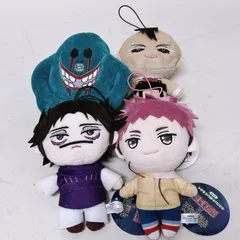[浜館43-1270] 呪術廻戦 ROUND1限定 マスコット ぬいぐるみ 虎杖悠仁、脹相、壊相、血塗 4体セット [中古品]