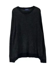 L BACK NUMBER コットン ラウンド 長袖ニット