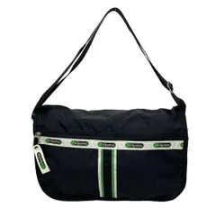 LESPORTSAC(レスポートサック) ショルダーバッグ - 黒×白×グリーン