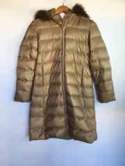 B:MING by BEAMS フォックスファータフタロングダウンコート レディース M ベージュ 3052202512220006