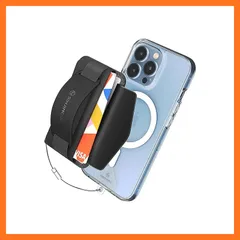 【新品】 Sinjimoru Magsafe 対応 カードケース スマホスタンド、滑り止めシリコンパッド追加 3in1 iPhoneリングバンド カードホルダー 落下防止のタグパッチ付き Qi充電 対応 脱着簡単 片手操作便利 iPhone17 1