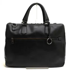 〔美品〕 F. CLIO エフクリオ ビジネスバッグ レザー ブラック ビジネスバッグ/F.CLIO/エフクリオ/レザー/革/ブラック F.CLIO