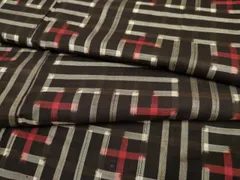 平和屋着物●本場大島紬　龍郷絣　秋名バラ　正絹　逸品　AABF2055cs