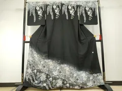 平和屋着物●訪問着　作家物　辻が花　絞り　暈し染め　金彩　正絹　逸品　AABF2061cs