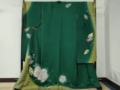 平和屋着物●豪華振袖　跳兎舞桜文　簪　ラメ糸　暈し染め　金彩　正絹　逸品　CABB4677yc