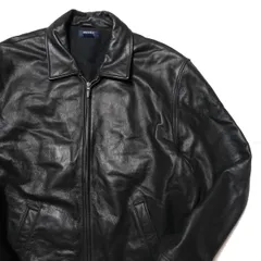 90's 00's ブルックスブラザーズ レザー ジャケット 黒 (XL) ブラック スイングトップ ブルックススポーツ スポジャケ 旧タグ オールド アメリカ古着 USED ビンテージ ヴィンテージ