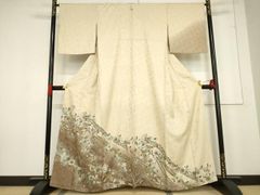 D814 訪問着 総絞り 辻ヶ花 蝶々 正絹 着物 袷 美品 - メルカリ
