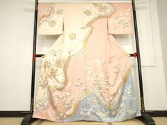 オーガンジー打掛 白地 ピンク 桜 鶴 - メルカリ