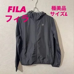 FILA フィラ ナイロンジャケット レディース L ⭐️極美品⭐️ ウインドブレーカー グレー スポーツ ウェア シャカシャカ ウィンドブレーカー 上着 アウター 重ね着 防寒 ジャージ