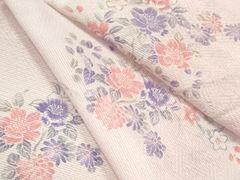 未使用 きもののやまと 花柄(紫陽花)高級 絞り浴衣 帯&浴衣インナー