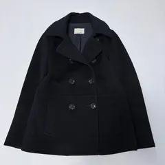 【Spick and Span／スピックアンドスパン】カシミヤ混 ウール混 Pコート ブラック 36（S）