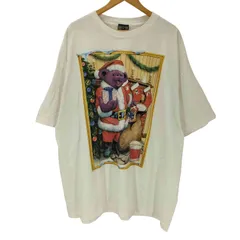 ユーズドフルギ USED古着 LIQUIDBLUE リキッドブルー ボディ 00S メキシコ製 クリスマス サンタ ベアー プリント S/S Tシャツ ビックサイズ GDP 1995 メンズ  3XL