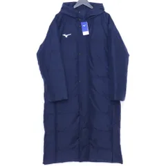 未使用 MIZUNO 中綿ロングベンチコート Mサイズ ネイビー 32ME166314のサムネイル