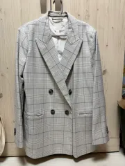 H&M オーバーサイズ CHECK ダブルジャケット レディース