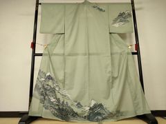 平和屋着物○訪問着 友禅 松竹梅御所車文 暈し染め 金彩 正絹 逸品