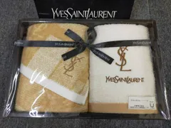 F01-20251227-21 【未使用・箱付】Yves Saint Laurent イヴサンローラン ゲストタオル 2枚セット 綿100％ 箱付 未使用