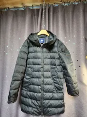 ナイキ レディース フード ダックダウン ロングダウンジャケット ブラック-85