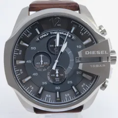 DIESEL ディーゼル MEGA Chief メガチーフ ロゴ クロノグラフ DZ-4290 クォーツ 腕時計 ※中古　