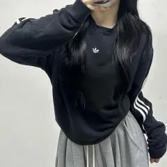 アディダス 新モデル 3本線 スウェットシャツ トレーナー (L)