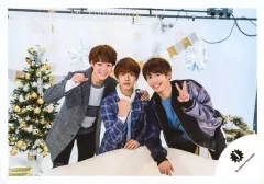 【中古】生写真(ジャニーズ) 関西ジャニーズJr./集合(3人)/横型/「X’mas Party!! 2018」グッズオフショット/公式生写真(大阪店舗限定)