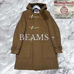 【極美品】 パパス ダッフルコート カシミヤ混 裏地チェック ブラウン 極美品】 パパス ダッフルコート カシミヤ混 裏地チェック ブラウン