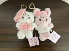 さくらみこキャラクターズ 2種 キーホルダー ムース キャミ 10cm 猫 うさぎ ぬいぐるみガチャ