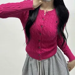 ポロ ラルフローレン ケーブル ガールズ ニット カーディガン (L)