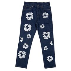 デニムティアーズ リーバイス フラワー デニムパンツ ライトブルー W34 デニムティアーズ リーバイス フラワー デニムパンツ ライトブルー W34