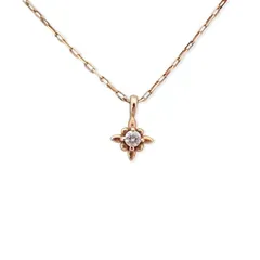 4℃ K10PG ダイヤモンド ペンダント/ネックレス//j73-36